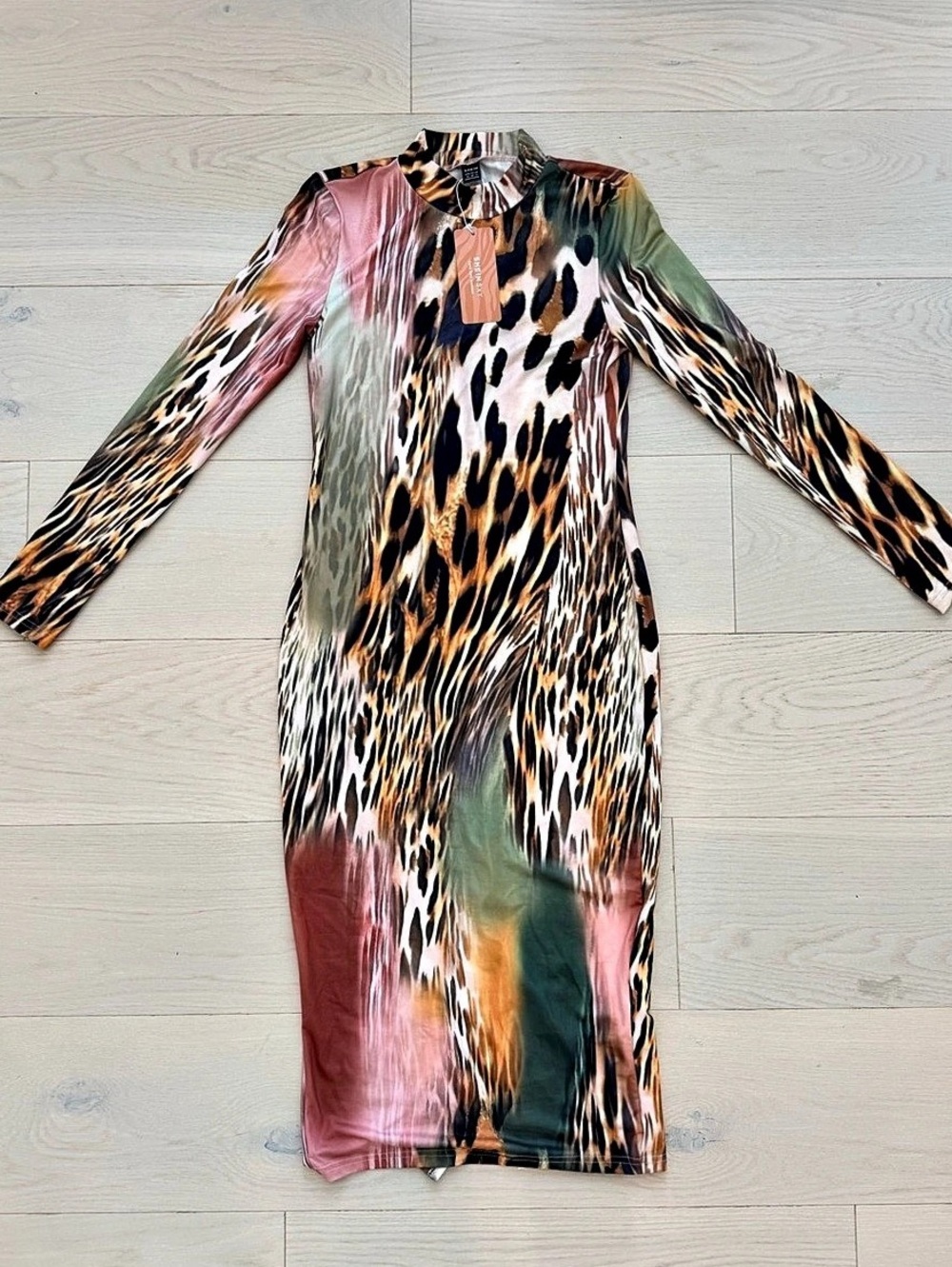 SHEIN SEXY Animal Print Midi Dress NWT